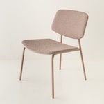 petit fauteuil d'appoint en métal et tissu
